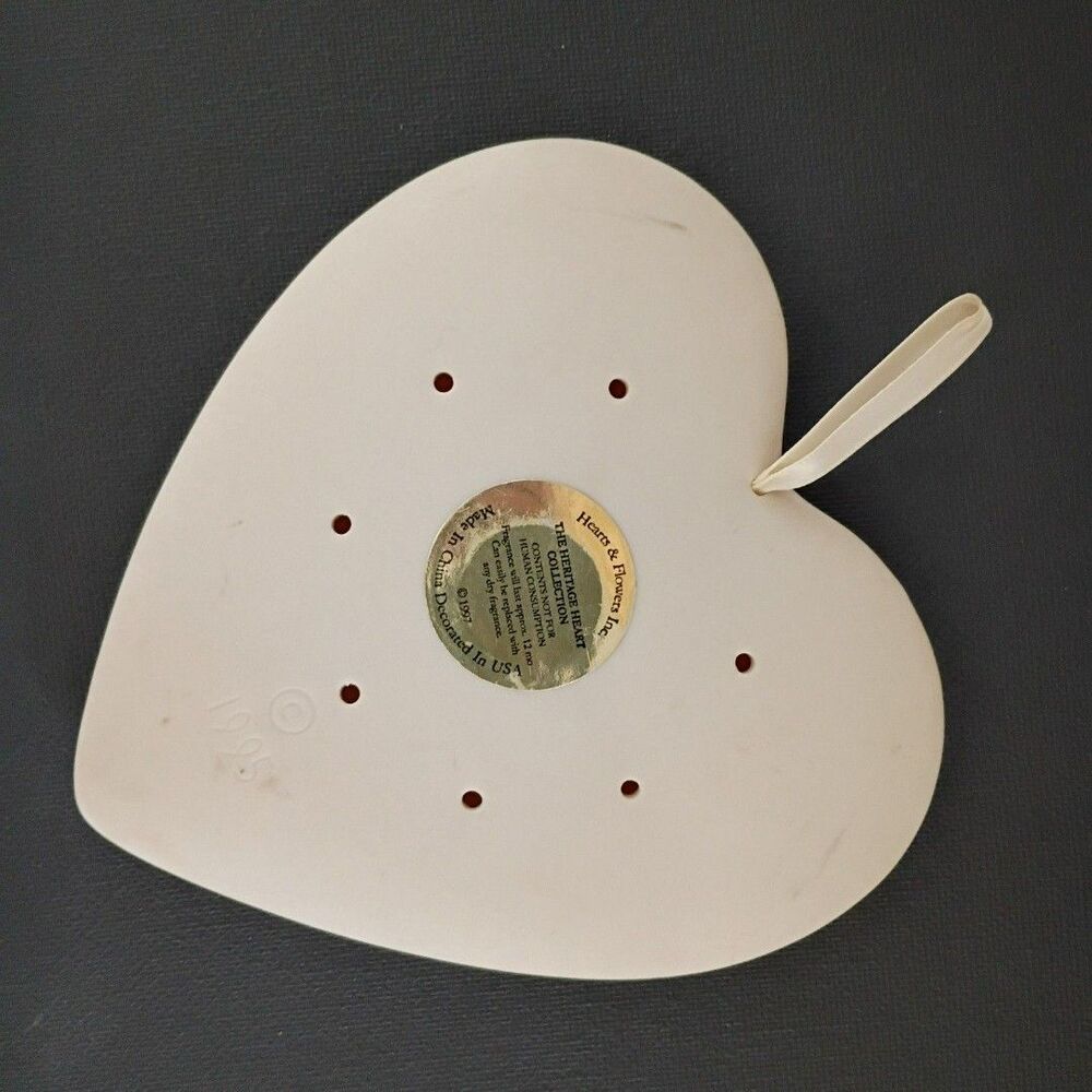 Vintage 1995 Ceramic Potpourri Holder Heart Shaped Wall Plague Gift for Sister - Picture 4 of 8